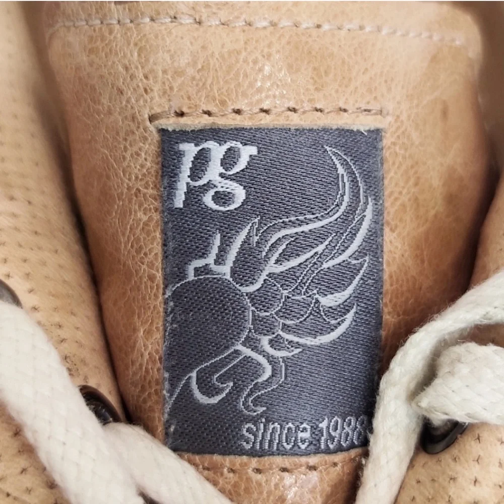 Paul Green Leather Sneakers in Tan